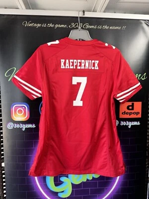 ЖЕНСКАЯ аутентичная футболка для ног Nike San Francisco 49ers No7 Colin Kaepernick NFL - Изображение 1 из 4