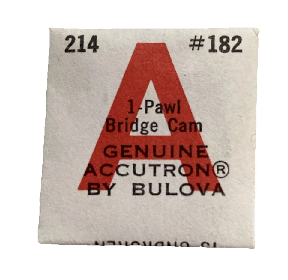 Horquilla de afinación Accutron 214 Pawl Bridge Cam 182 Bulova pieza genuina BV1 Foto 1 de 4