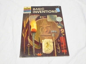 Vintage 1971 How Why Wonder Book Basic Inventions Children's Nonfiction Book - Imagen 1 de 6