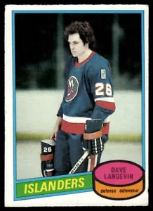 1980-81 O-Pee-Chee Dave Langevin Rookie New York Islanders #188 - Picture 1 of 2