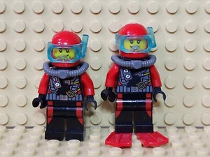 LEGO Scuba Divers cty0599 cty0559 60090 Deep Sea Explorers Lot of 2 - Picture 1 of 14