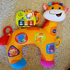 VTech Tummy Time Discovery Pillow Giraffe Plush Stuffed Musical Toy COMPLETE - Picture 1 of 6