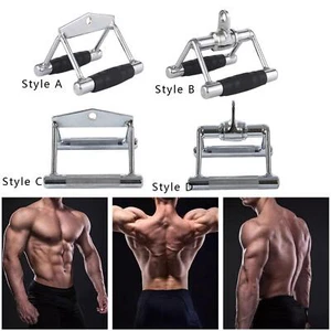 Double D Row Handle Press Down Cable Attachment Non Slip Handle for Cable - Picture 1 of 24