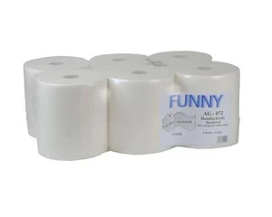 6 Rollen Handtuchrolle für markenfreie Spendersysteme 2 lagig hochweiß 20 cm - Bild 1 von 1