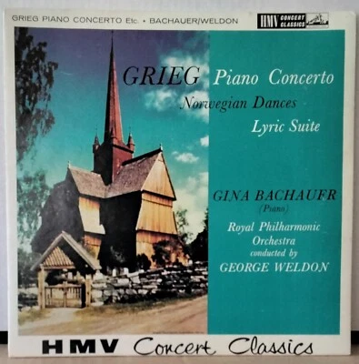 HMV XLP 20025 GRIEG, BACHAUER, WELDON PIANO CONCERTO 1960 UK ED 1 LP - Image 1 of 3