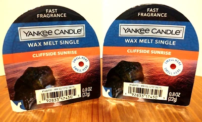 Yankee Candle Cliffside Sunrise Wax Melt Tart Singles x 2 0.8 oz Each new - Image 1 of 4