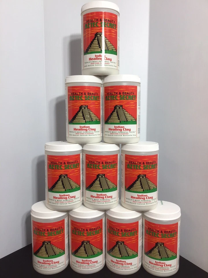 10 X Aztec Secret Indian Healing Clay 2 lbs Jars - 100% Natural Bentonite Clay - Image 1 of 4