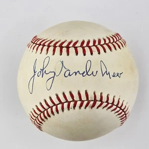 Johnny Vander Meer Signed Baseball. Cincinnati Reds. Back to Back No-Hitter. JSA - Picture 1 of 3