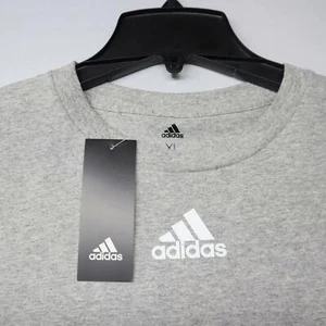 NWT Kids Youth Adidas Amplifier Gray Athletic T Shirt Short Sleeve Comfort Sport - Picture 1 of 4