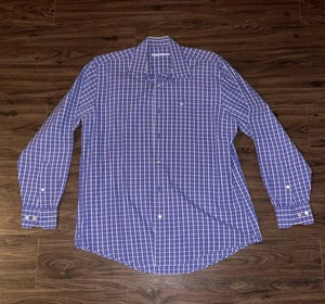 Southern Tide Shirt Mens Medium Blue Plaid Button Down Long Sleeve Skipjack - Picture 1 of 6