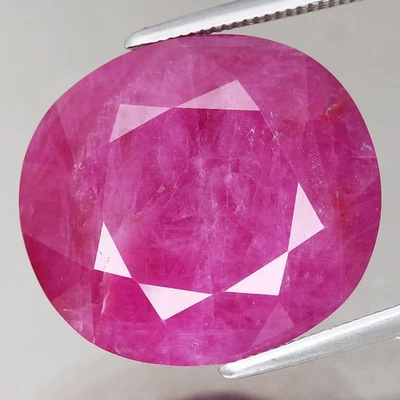 HUG! 14.53ct 16.5x15mm Oval Natural Heated Pinkish Red Ruby Tanzania Gemstone - Image 1 of 4