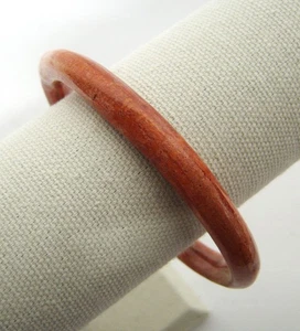 Vintage Catalin Stil Harz Armreif Armband rotbraun warm zum Anfassen - Bild 1 von 5