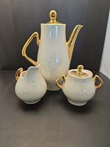 Mother Of Pearl Porcelain Art Deco Tea Set Coffee S142 - Picture 1 of 19
