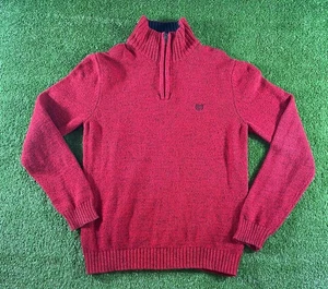 Herren Large Chaps Pullover Shirt rot meliert Langarm Pulli - Bild 1 von 11