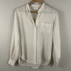 A.L.C. Camisa para mujer 0 Walter mini puntos manga larga cuello banda 100 % seda - Imagen 1 de 4