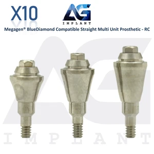 10 gerade Multi Unit Prothese RC kompatibel mit Megagen® BlueDiamond - Bild 1 von 13