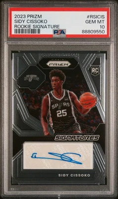 Sidy Cissoko 2023-24 Panini Prizm Rookie Signatures Auto RC PSA Gem 10! Spurs - Image 1 of 2
