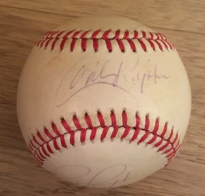Signed Cal Ripken Jr./Billy Ripken/Cal Bipken Sr.  American League Baseball - Picture 1 of 6