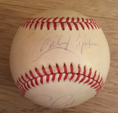 Signed Cal Ripken Jr./Billy Ripken/Cal Bipken Sr.  American League Baseball - Image 1 of 4