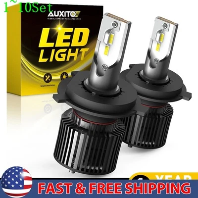 Combo 2 H4 LED 9003 Headlight Bulb High Low Beam Super White 20000LM 1-10Set - Image 1 of 4