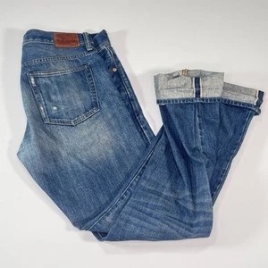 Gap 1969 Japanese Selvedge Denim Jeans Slim Kaihara 31X32 Coffee Stained Style - Bild 1 von 16