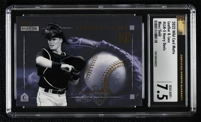 2022 Matte SP Exclusive Leather & Lace Blue/Gold 1/1 Henry Davis CSG 7.5 0k9w - Image 1 of 3