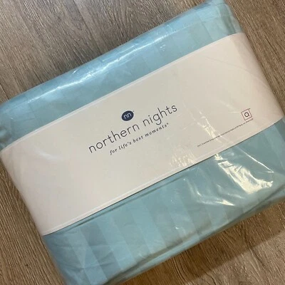 Juego de sábanas Northern Nights 500TC 100 % algodón damasco a rayas Foto 1 de 4