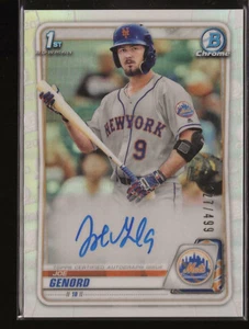 2020 Bowman Joe Genord /499 Chrome Refractor Auto New York Mets - Picture 1 of 2