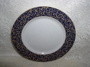 Mikasa Parchment Cobalt Porcelain Salad Dessert Plate - Picture 1 of 3