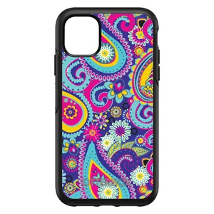 OtterBox Symmetry for Apple iPhone (Pick Model) - Hot Blue Yellow Pink Paisley - Picture 1 of 20