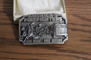 Feuerwehr Zinn Gürtelschnalle Amerikas Feuerwehrleute - Bild 1 von 3