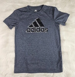 Adidas T’Shirt Boys Size L (14/16)  Blue with Front Logo - Picture 1 of 6