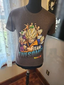 Dragon Ball Z T-shirt Team Awesome Youth Boys Large Graphic Print Manga Anime - Picture 1 of 2
