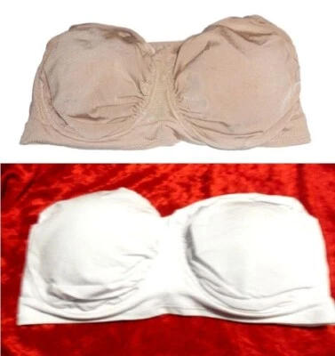 Rhonda Shear Set of 2 Strapless Underwire Bras in Nude & White Size Small - Image 1 of 3