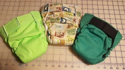Bum-ware AIO cloth baby diapers with hook and loop closure size medium /set of 3 - Image 1 of 3