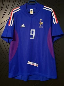 Djibril Cisse #9 Jersey France Football Shirt 2002 Adidas L Trikot Soccer FFF - Picture 1 of 7