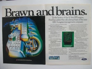 1985 FORD XF EFI EEC4 BRAWN AND BRAINS MAGAZINE CENTRESPREAD ADVERTISEMENT - Picture 1 of 1