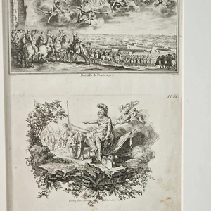 Antiker Stich, Bateille de Fontenay, 1755 Paris - Bild 1 von 7