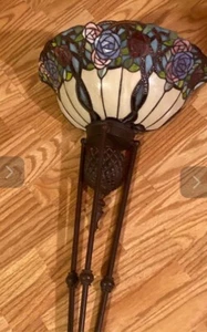 Capulina Tiffany Wall Sconces 12" Wide Stained Glass Vintage Style Wall Light fo - Picture 1 of 1