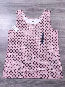 Lands End Tanktop Erwachsene Large 14-16 rot gemustert Baumwolle Interlock Damen - Bild 1 von 7