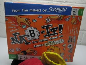 Nab It Family Game of Stolen Words Board Game Scrabble 4 Players Toys New
