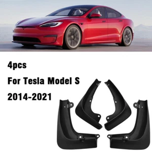 Para accesorios Tesla Model S aletas de barro protectores contra salpicaduras delanteros trasero guardabarros 2014-21 - Imagen 1 de 10