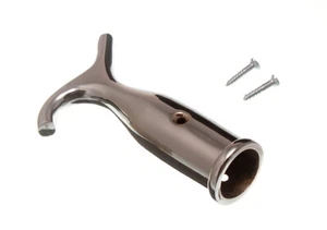 5 X Ganci Per Tende Alta Finestra Cromati In Ottone + Viti | Onestopdiy Nuovo - Foto 1 di 1