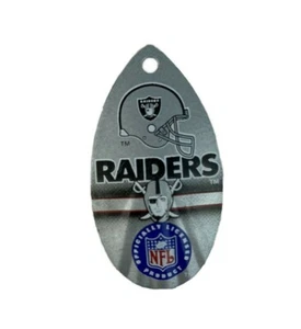 NFL Las Vegas Raiders Multi Purpose Silver Vintage Teardrop Spinner Size Regular - Picture 1 of 1