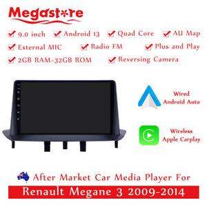 9” Android 13 Quad Core Car carplay auto head unit bt GPS For Renault Megane 3