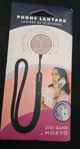 MOXYO Zigi Band Cordino Universale per Cellulare e Cinturino da Polso, Rosa Scintillante NUOVO - Foto 1 di 2