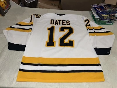 Adam Oates Boston Bruins Jersey Men Large Ccm Mic Euc 90s Vintage White Nhl Sewn - Image 1 of 4
