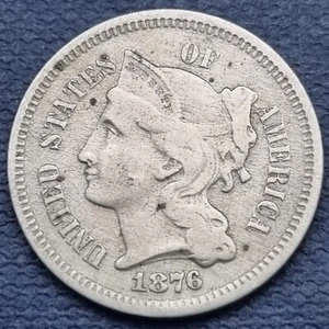 1876 Three Cent Nickel 3c Better Grade #58638 - Picture 1 of 2