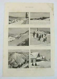 Impresión antigua de 1885 "Escenas de invierno en Nevada y California, EE. UU." El gráfico - Imagen 1 de 12