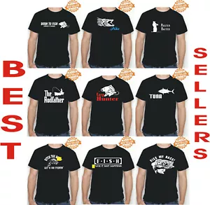 T-shirt da pesca / unisex / umorismo adulto / stampa a scelta / carpa / luccio / s-xxl - Foto 1 di 21